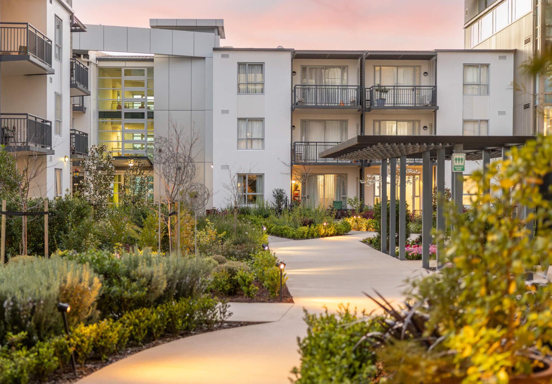 A view from the gardens