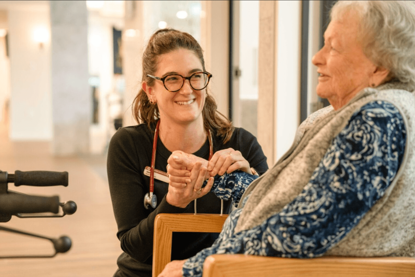 Nurse Practitioner with a person that has dementia