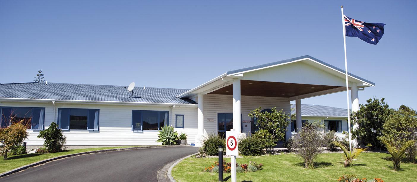 Whitianga entrance with NZ flag