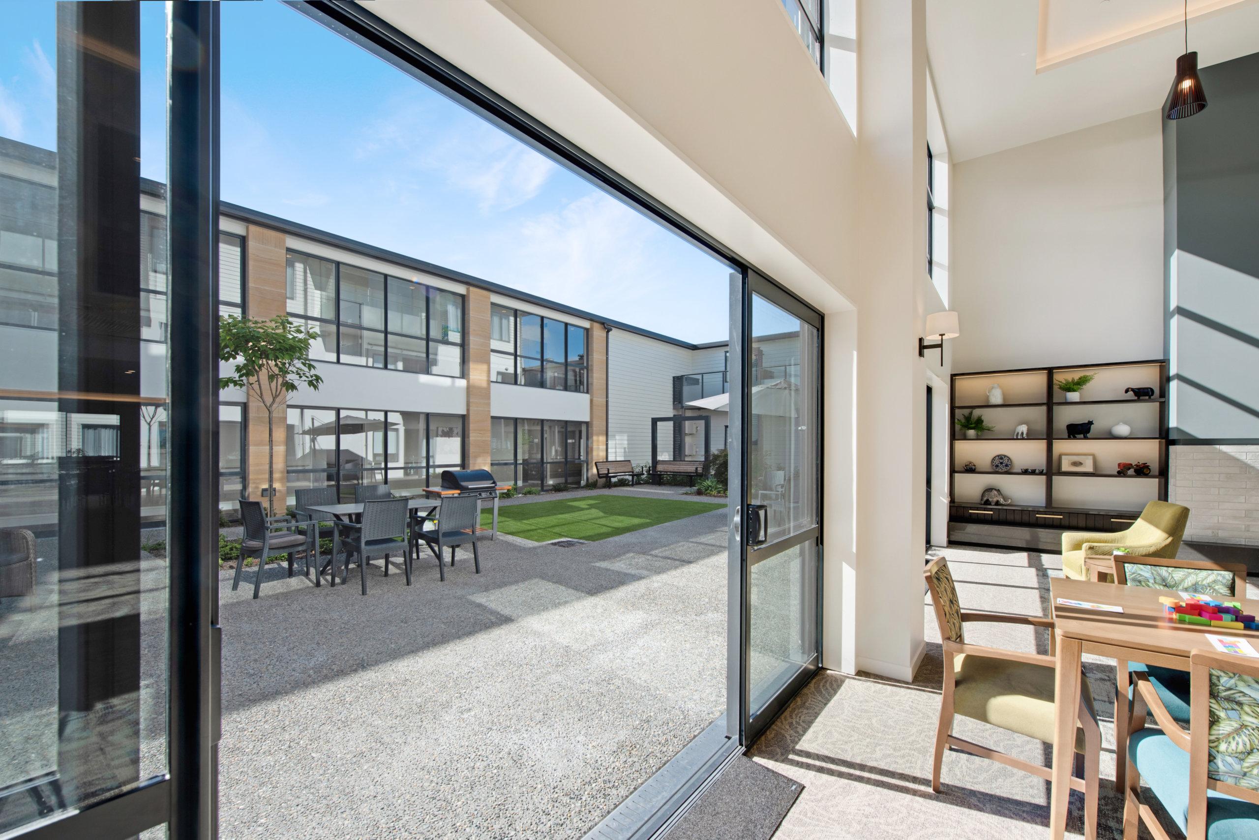 Green Gables retirement village courtyard.